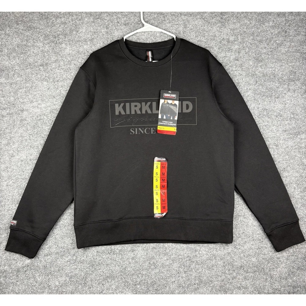 Kirkland Unisex Logo Fleece Crewneck Sweatshirt for Men's S Women's M - Picture 1 of 9